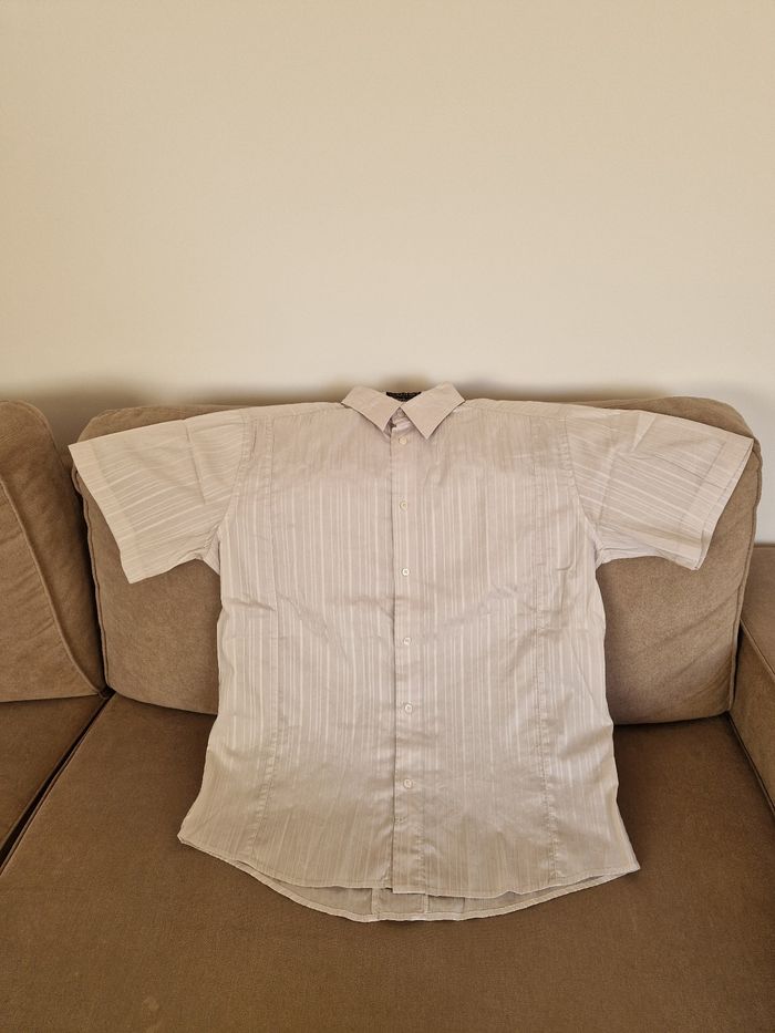 Chemise homme gris clair rayé blanc, Armand Thiery - photo numéro 6