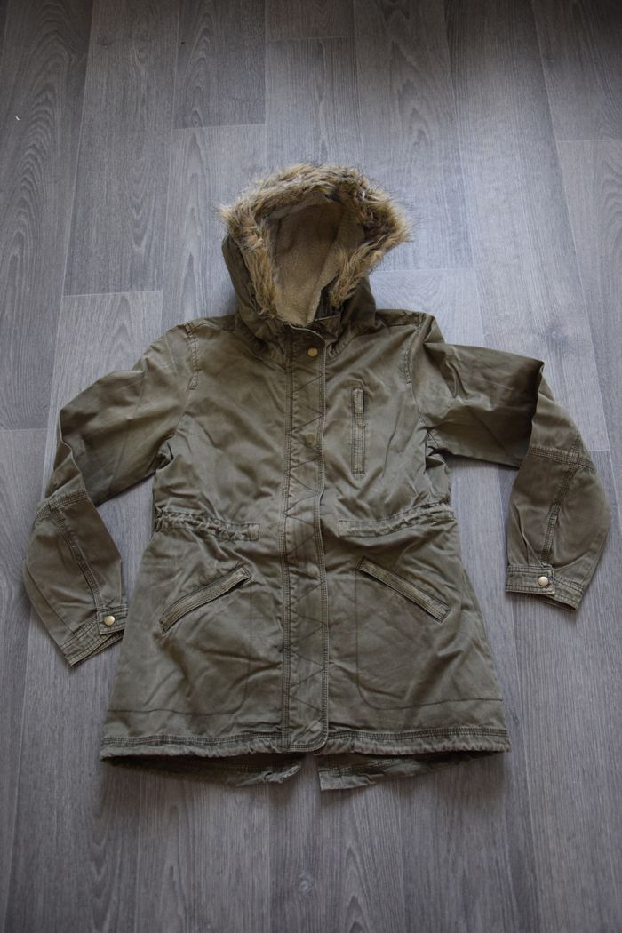 Blouson/Parka/Doudoune «2 en 1» kaki – 11/12 ans – Zara Girls - photo numéro 3