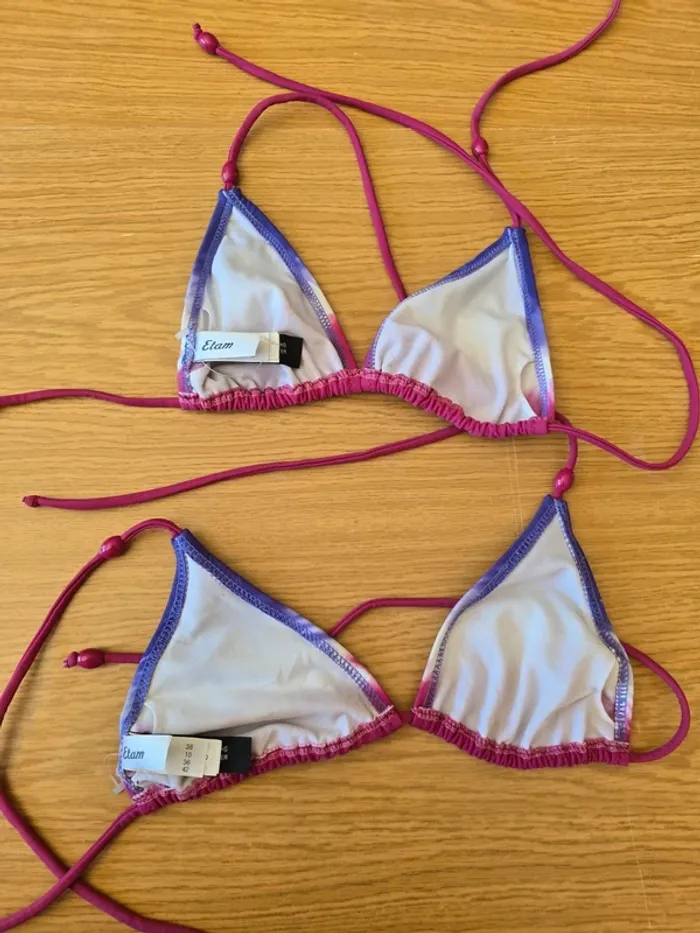 Haut de maillot de bain NEUF "Etam" (lot de 2) Taille 38 - photo numéro 2