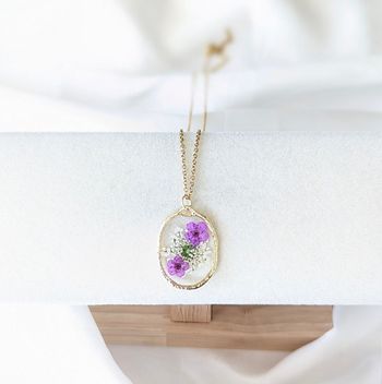 Collier fleurs séchées 