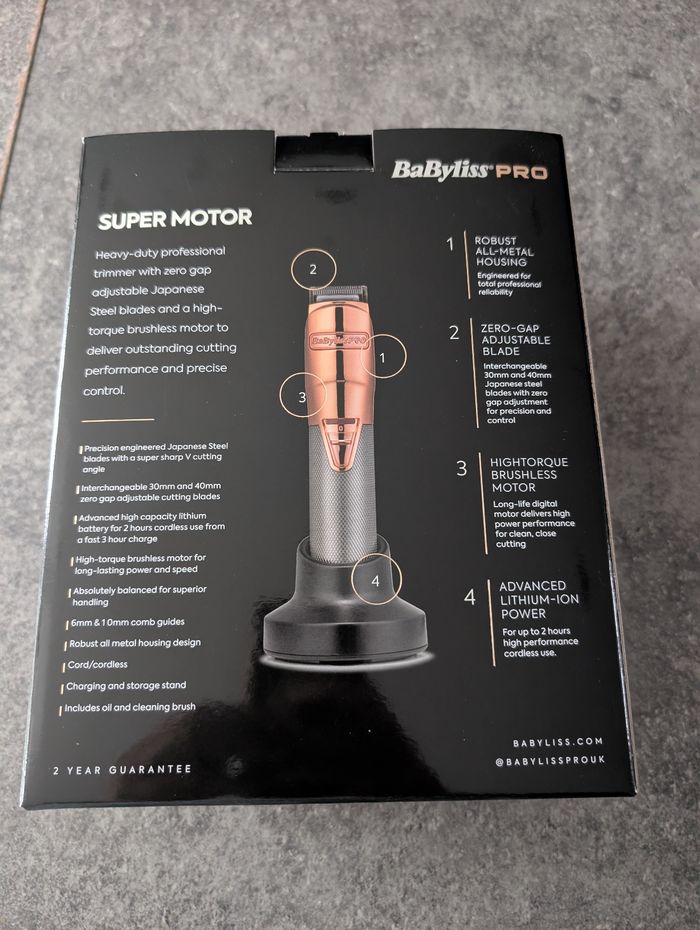 tondeuse Babyliss Pro Super Motor BAB7880DU neuf - photo numéro 5