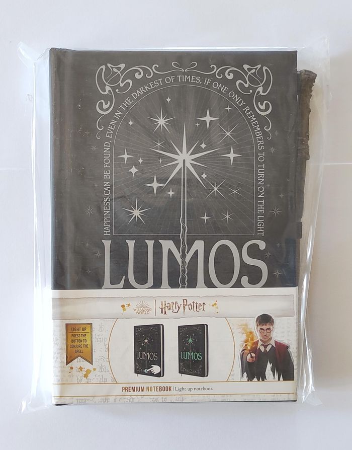 HARRY POTTER - Lumos - Notebook Premium Lumineux + Stylo Baguette