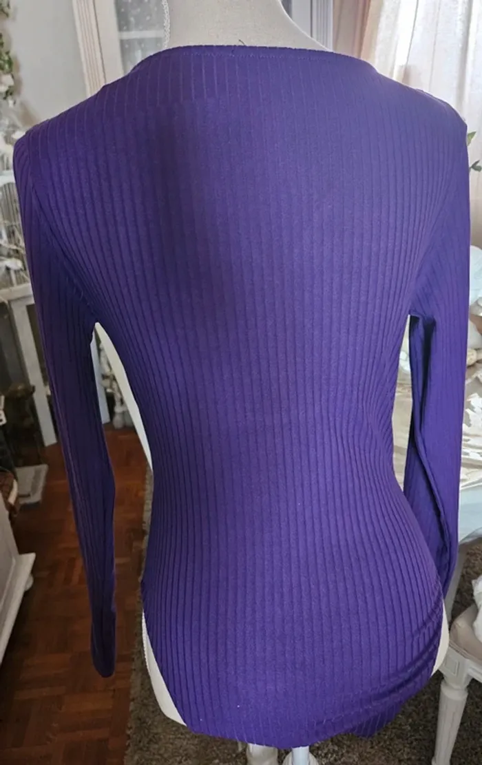Body violet Kiabi Taille M Neuf - photo numéro 3