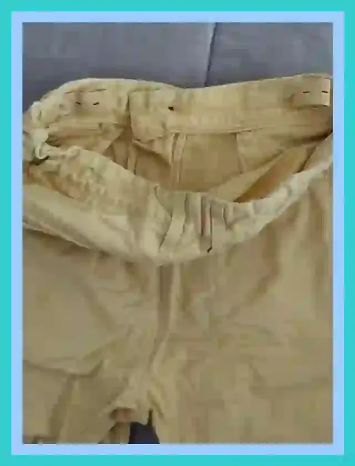 Pantacourt short Zara jaune moutarde garçon 10 ans  7511778151 - photo numéro 8