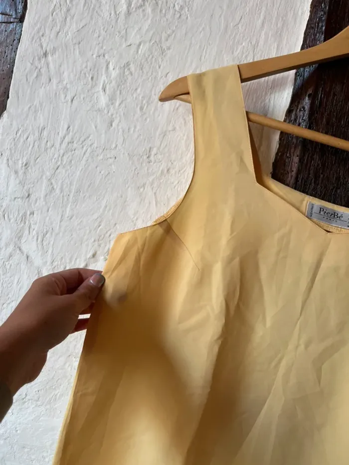 Top jaune pastel – PierBé Paris – douceur & bonne humeur – T. 40 - photo numéro 3