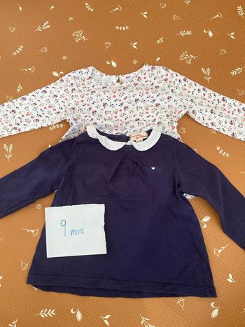 Lot teeshirt 9 mois