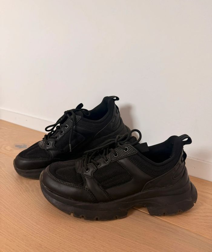 Basket Zara chaussures zapatillas sport shoes tennis Schoenen Scarpe zapatos sapatos Esporte noir - photo numéro 9