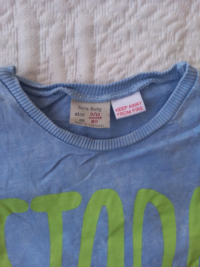 Lot de 3 t-shirts Zara 9-12mois 80cm - photo numéro 5