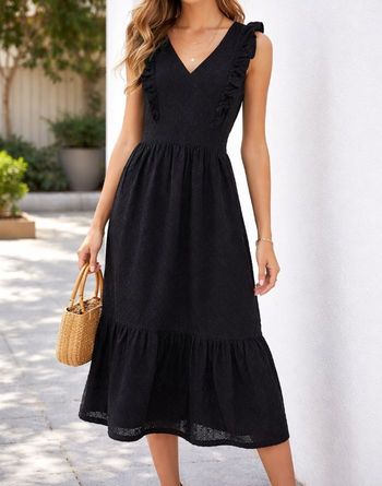 Robe noire brodée LPB XS – Neuve avec étiquette – Élégante & raffinée 