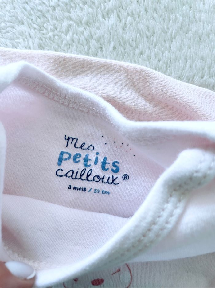 lot de 4 body manches longues «  Mes petits cailloux » taille 3 - photo numéro 2
