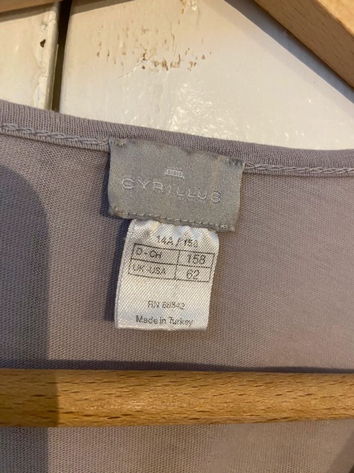 Tee-shirt manches longues gris Cyrillus 14 ans - photo numéro 3