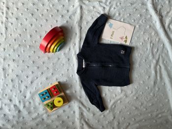 gilet zippé marine 3 mois gémo