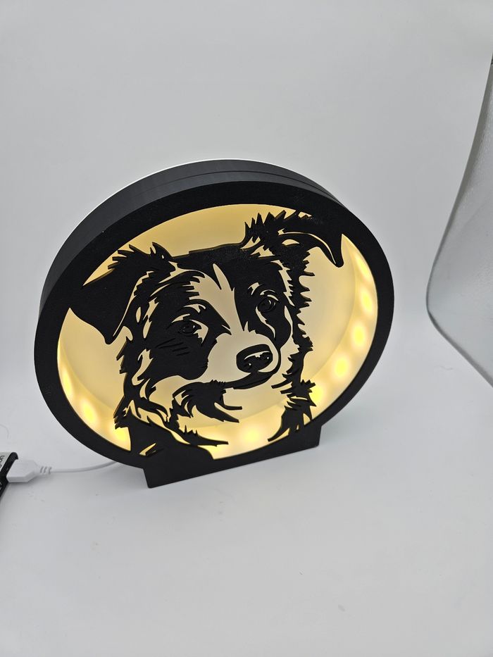 Lampe chien border collie - photo numéro 5