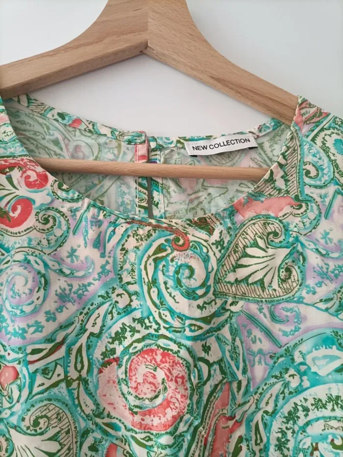 Blouse été sans manches fleurie - photo numéro 2