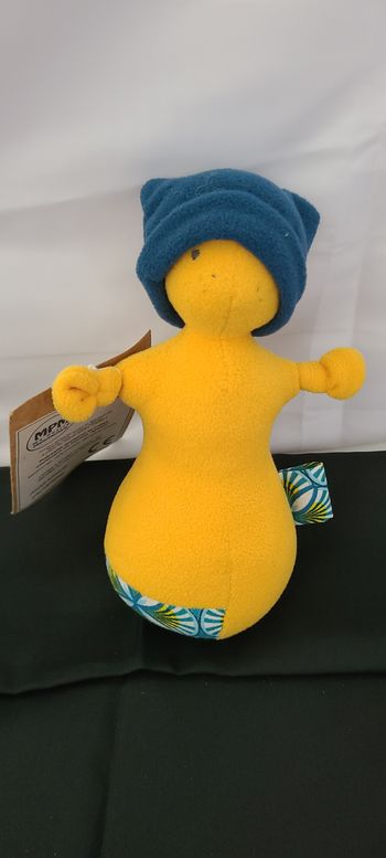 hochet doudou lutin jaune bleu MPM