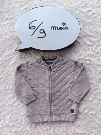 Gilet zippé Garçon 6/9 mois Zara Knit wear