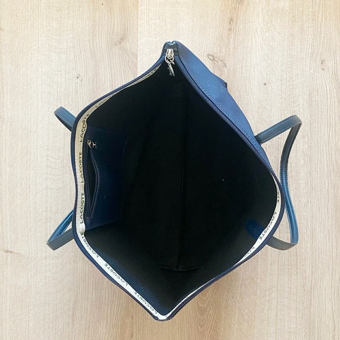 Lacoste Sac Shopper / Shopping Bag Femme Bleu Sombre Exclusive Woman Fashion Mode Casual - photo numéro 9