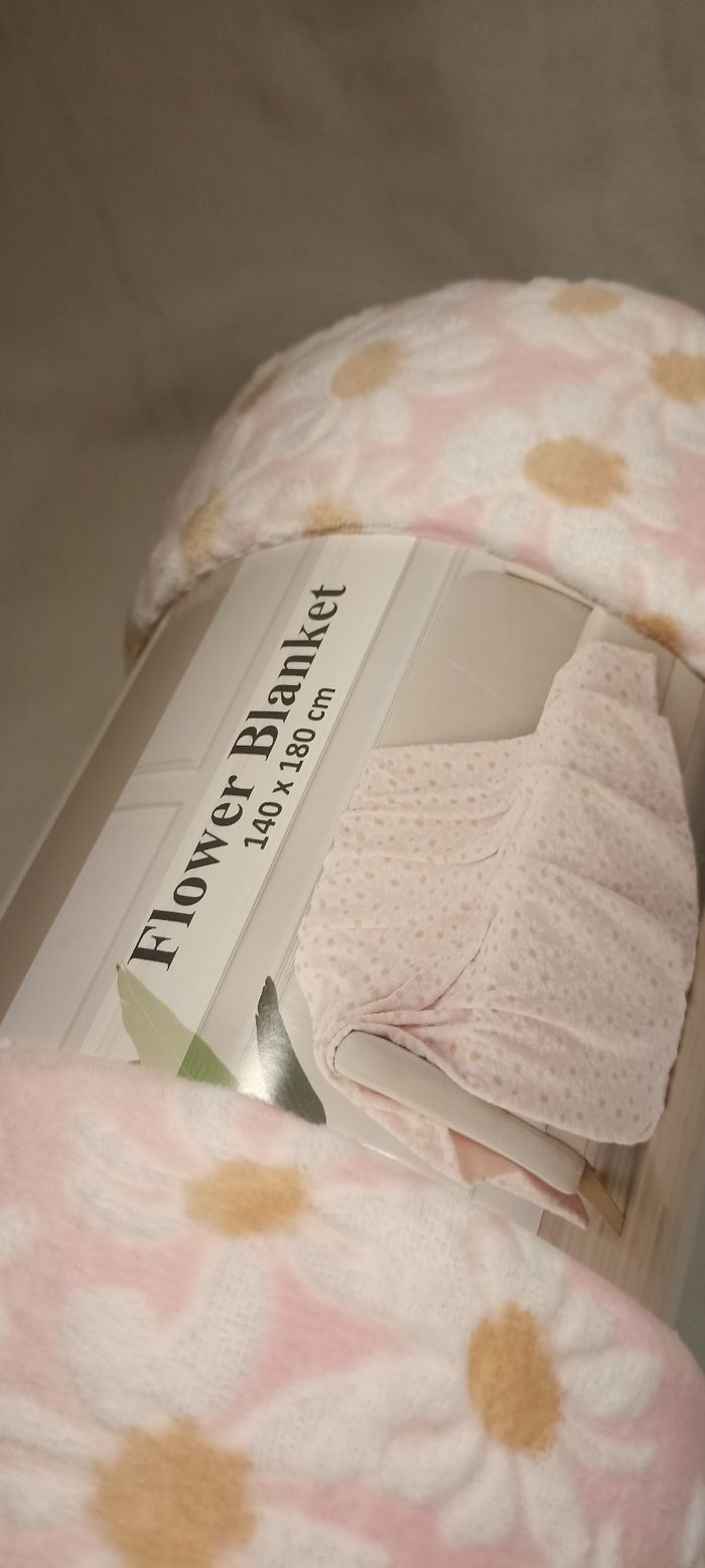 Superbe plaid printemps été ultra douce tendance fleur - photo numéro 3