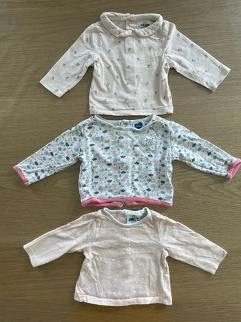 Lot 3 hauts manches longues fille