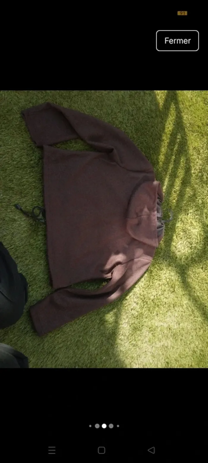 Gilet à capuche marron taille 38 - photo numéro 10
