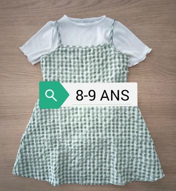 Robe + t-shirt 8-9 ans fille