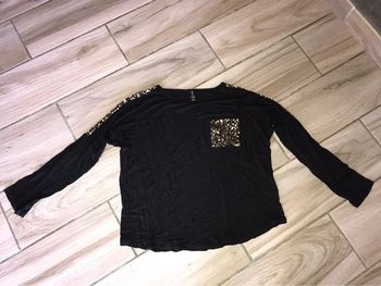 Haut noir pailletées kiabi L