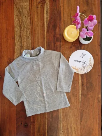 T-shirt manches longues col roulé Disney 18 mois