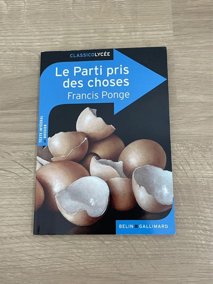 Livre Le parti pris des choses de Francis Ponge