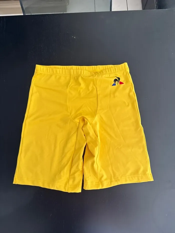 Short cycliste Le Coq Sportif jaune – Taille M