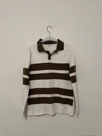 Polo, blanc et kaki