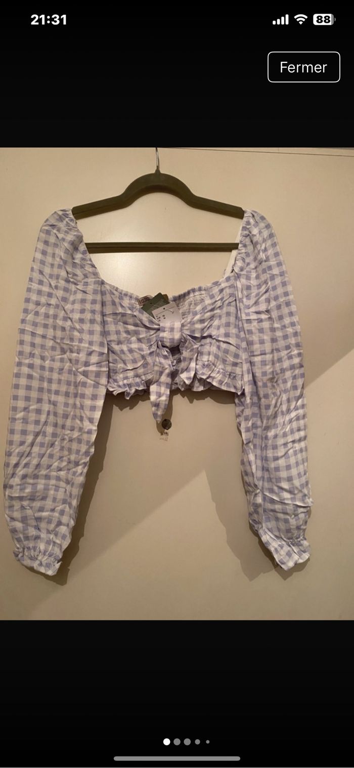 Crop top manches longue taille XL neuf