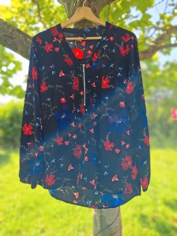 Blouse manches longues fleurie Amisu