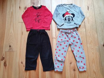 Lot de 2 pyjamas velour 4 ans