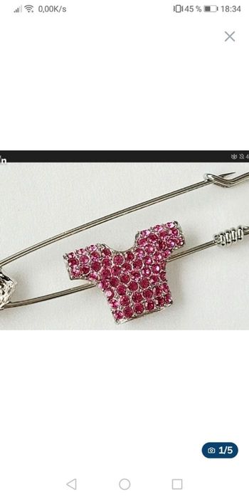 GRANDE BROCHE SONIA RIKYEL SWAROWSKI et rhodium