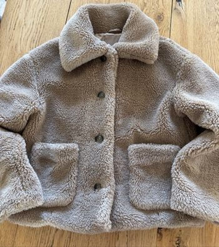Manteau en moumoute beige - photo numéro 7