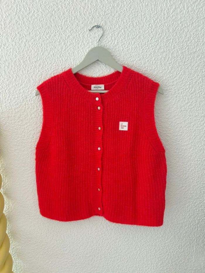 Gilet sans manches American Vintage East rouge / taille S