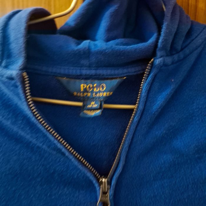 Polo Ralph Lauren veste à capuche bleue, taille m 10-12 ans M - photo numéro 4