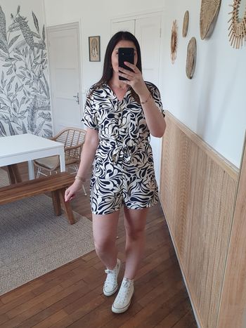 Combi-short Baleares bleu marine/écru Taille M/L