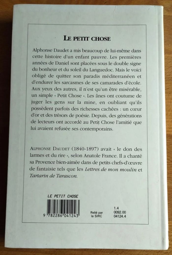 Livre Le petit chose - Alphonse Daudet - photo numéro 3