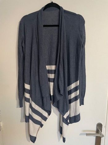 Gilet long bleu taille 2