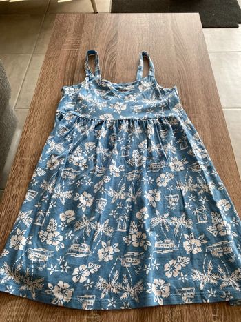 Robe bretelle bleue 7/8 ans