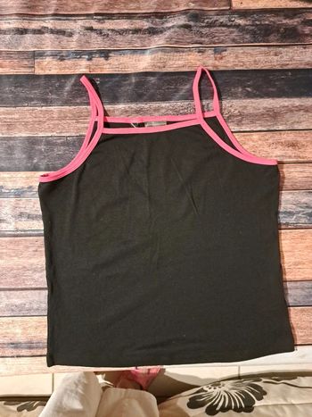 Top noir et rose T42