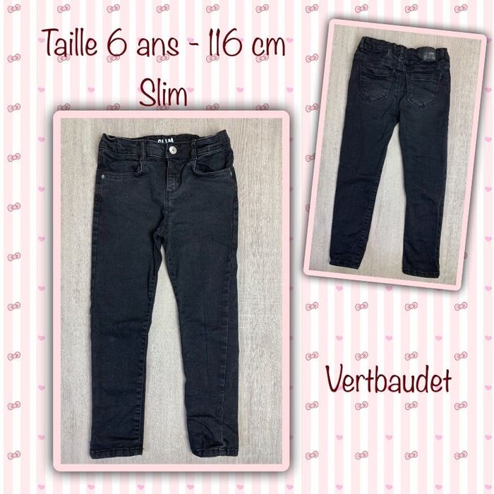 Jean slim noir - taille 6 ans 116 cm
