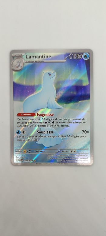 Carte pokémon lamantine 097/094