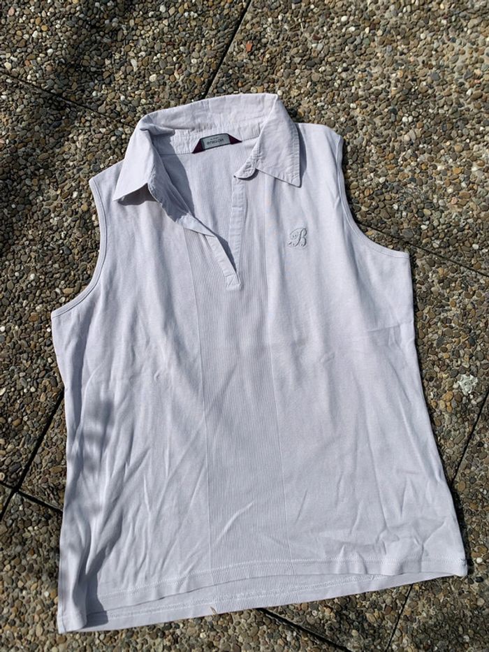 Polo épaules dénudées gris perle