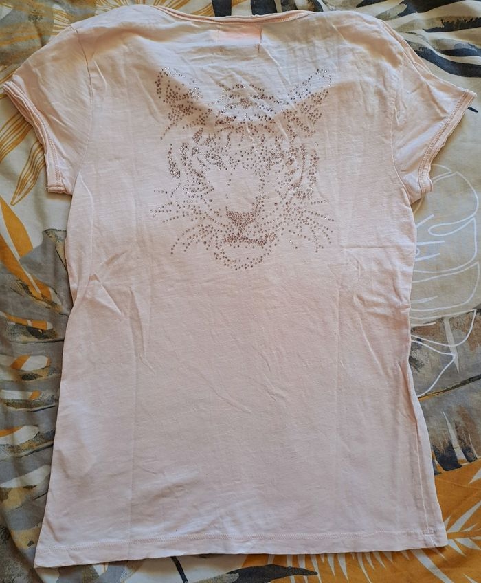 Tee shirt manches courtes rose pâle femmes Le Temps Des Cerises XS - photo numéro 5