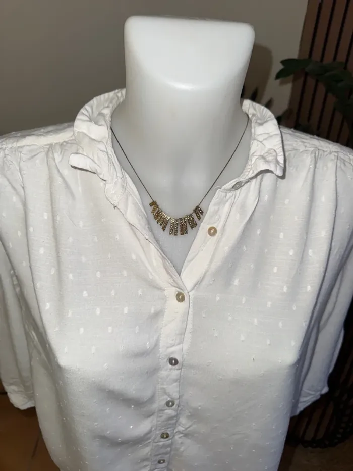 Chemise Bonobo blanche plumetis - photo numéro 2