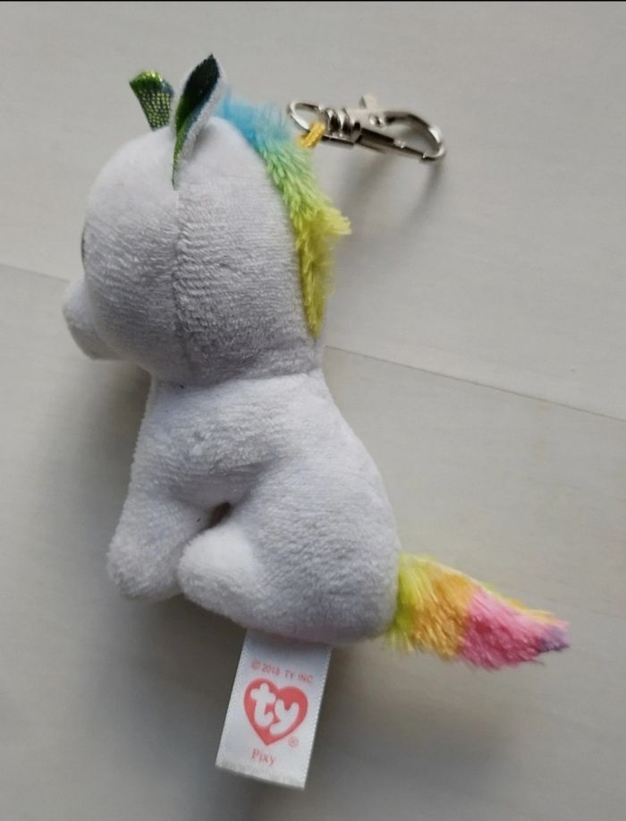 Peluche porte clés licorne TY PIXY - photo numéro 4