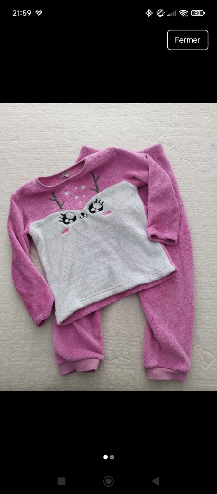 Pijama polaire fille 6 ans