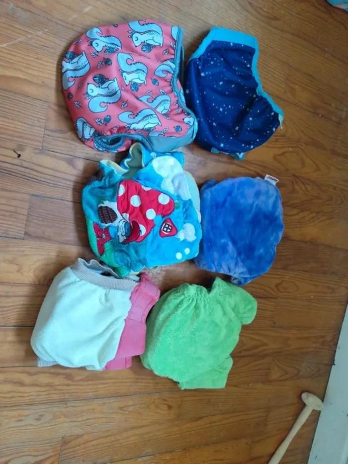 Gros lot de couches lavables de nuit + culotte imperméable - photo numéro 2